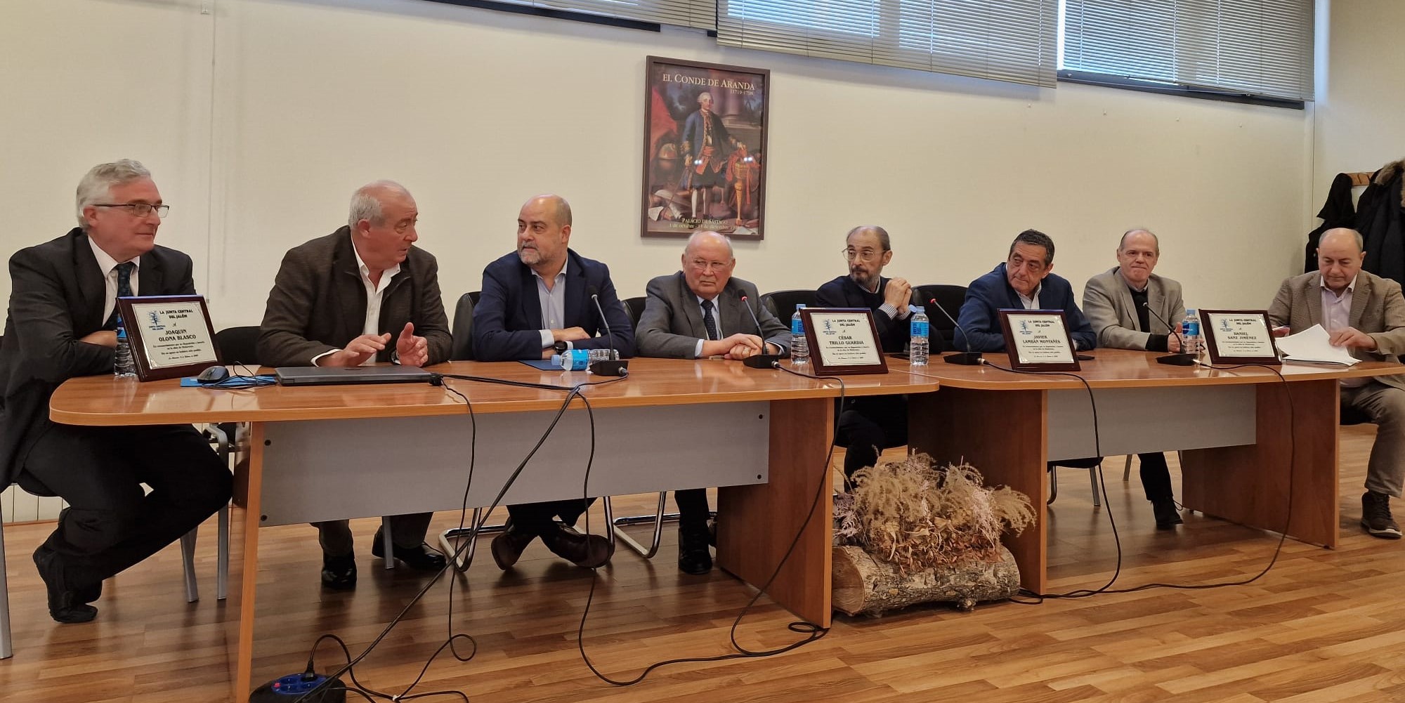 El presidente de la CHE ha asistido a la Asamblea de la Junta Central del Jalón, donde ha destacado el papel del embalse de Mularroya en el futuro de la unidad territorial