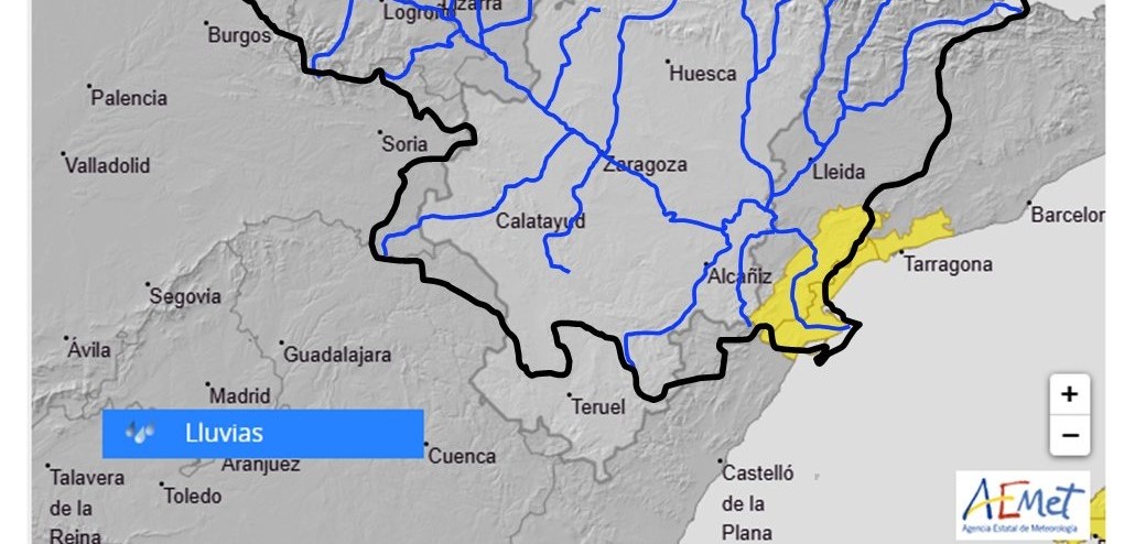 Como consecuencia de los avisos de la AEMET de lluvias intensas de hasta 20 litros por metro cuadrado en una hora en las provincias de Lleida y Tarragona, se recuerda la posibilidad de crecidas súbitas importantes en cauces menores y barrancos